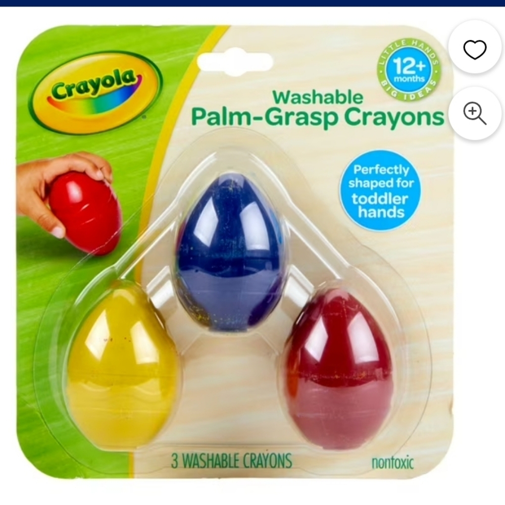 Crayola Palm-Grasp Crayons - Red, Blue, Yellow